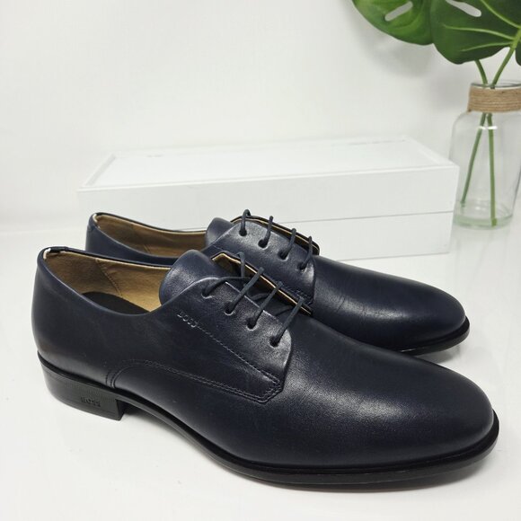 how to place ribbons on dress blues Attorney Derby Midnight Blue Leather Shoes 9